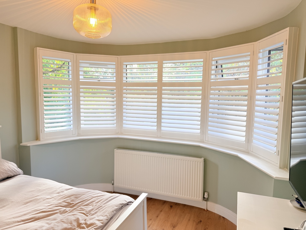 Window shutters in a bedroom in Bromley