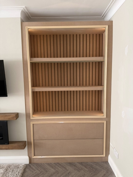 Bespoke furniture units following a refurbishment at a house in West Wickham